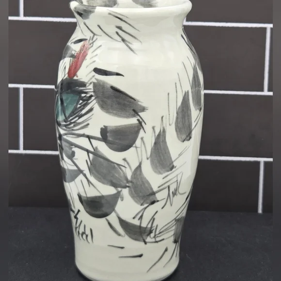 Graffiti Style Studio Pottery Vase Cat Design - Picture 4 of 7